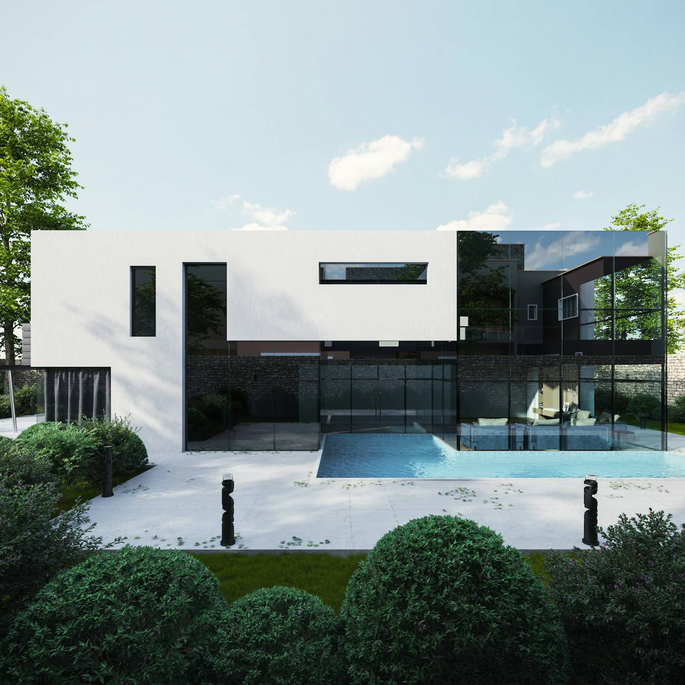 Casa moderna con piscina